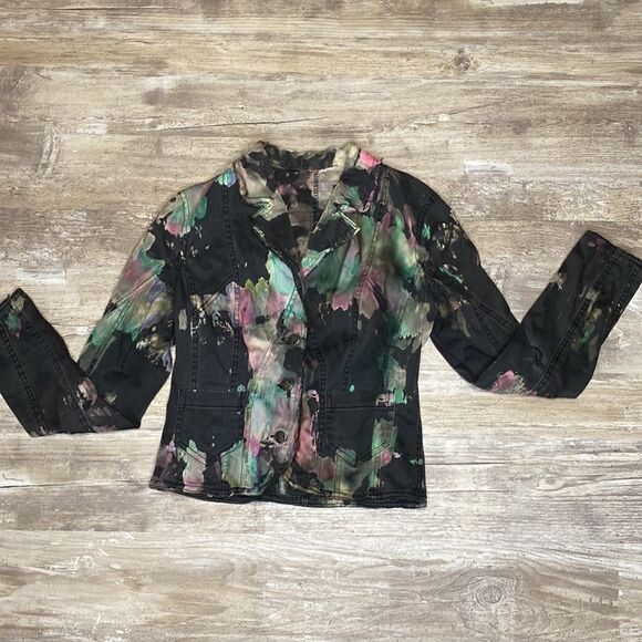 H&M Jean Jacket Distressed Women’s Sz Extra Small - Picture 2 of 5